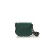 Green Lia Ostrich Leather Shoulder Bag Bellabags Bellabags