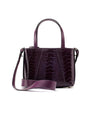Purple Lily Ostrich Leg Leather Shoulder Bag Bellabags Bellabags