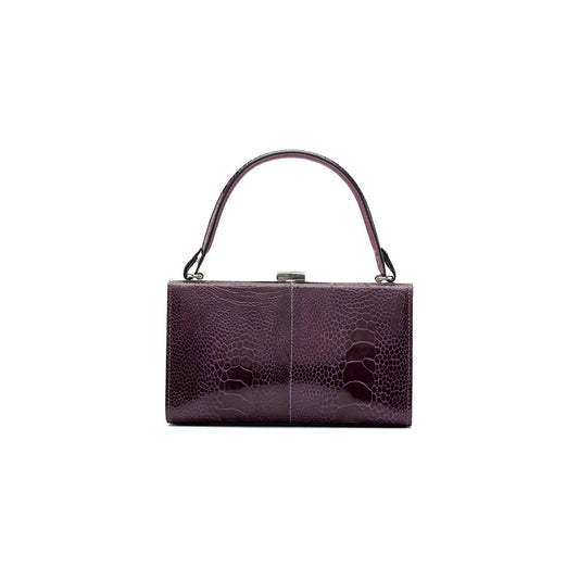 Purple Libby Ostrich Leather Evening Bag Bellabags Bellabags