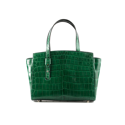 Green Lorelai Crocodile Leather Shoulder Bag Bellabags Bellabags