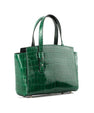Green Lorelai Crocodile Leather Shoulder Bag Bellabags Bellabags