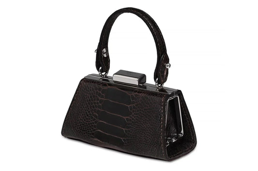 Black Nevada Ostrich Leather Micro Bag Bellabags Bellabags