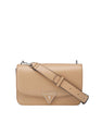 Esmeray Flap Crossbody Bag - Brown