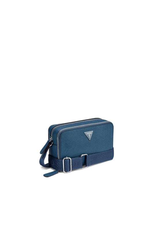 Viviette Mini Double Zip Crossbody Bag - Navy