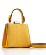 Yellow Vegas Ostrich Leather Micro Bag Bellabags Bellabags
