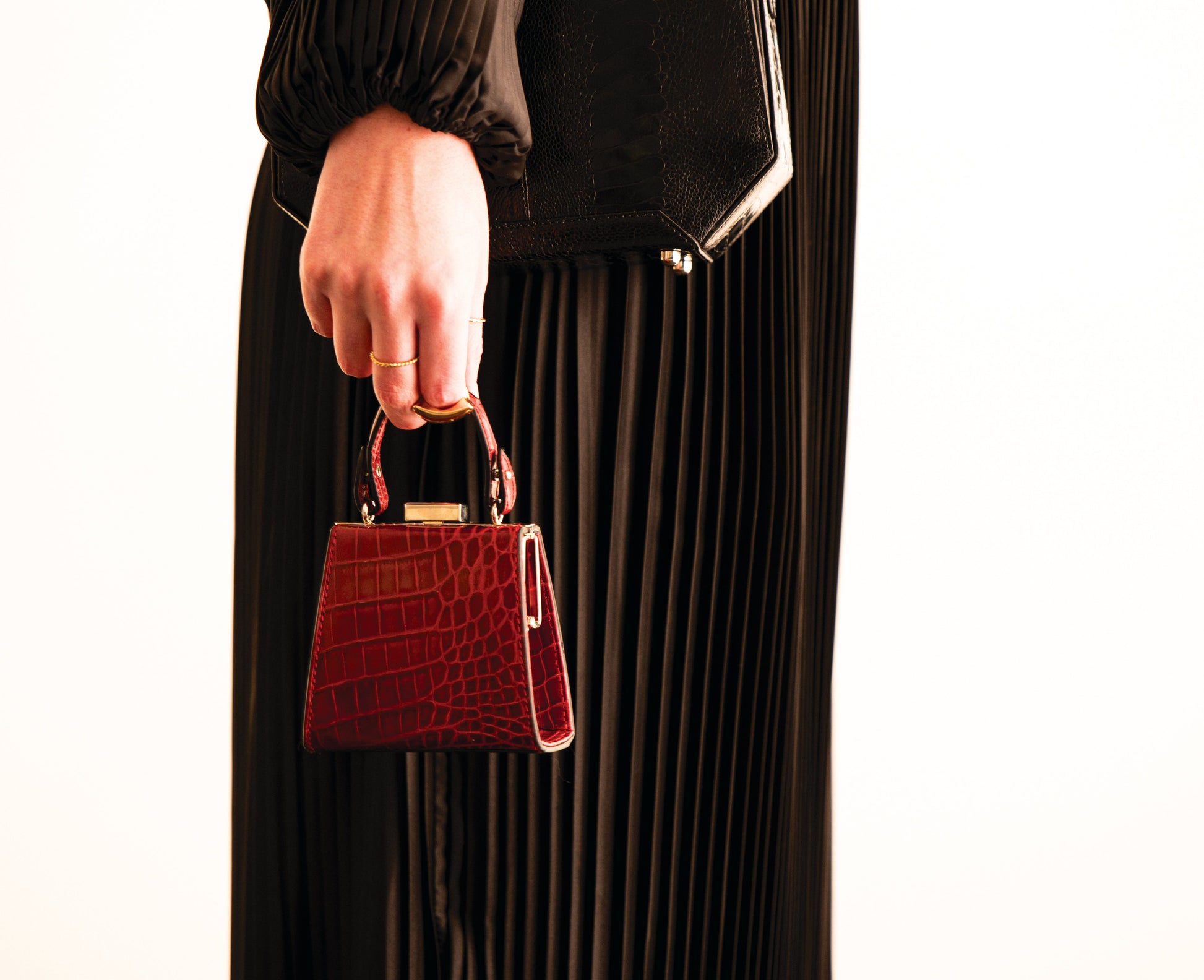 Green Vegas Ostrich Leather Micro Bag Bellabags Bellabags