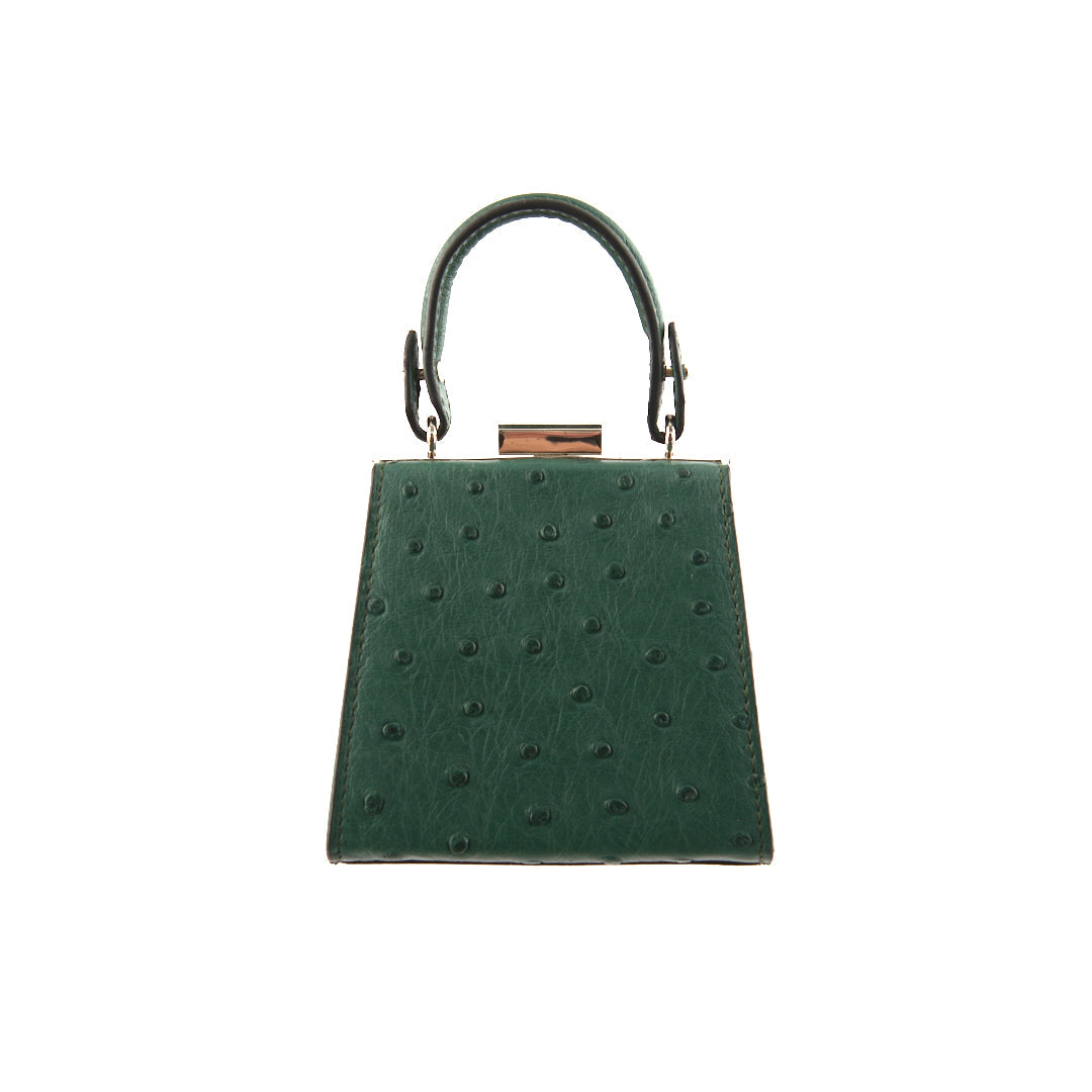 Green Vegas Ostrich Leather Micro Bag Bellabags Bellabags