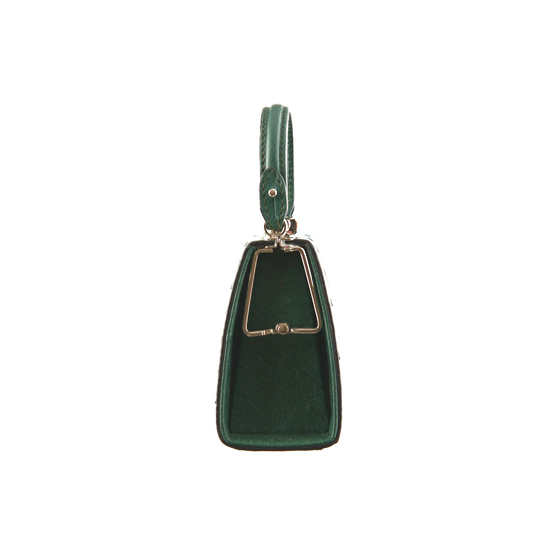 Green Vegas Ostrich Leather Micro Bag Bellabags Bellabags