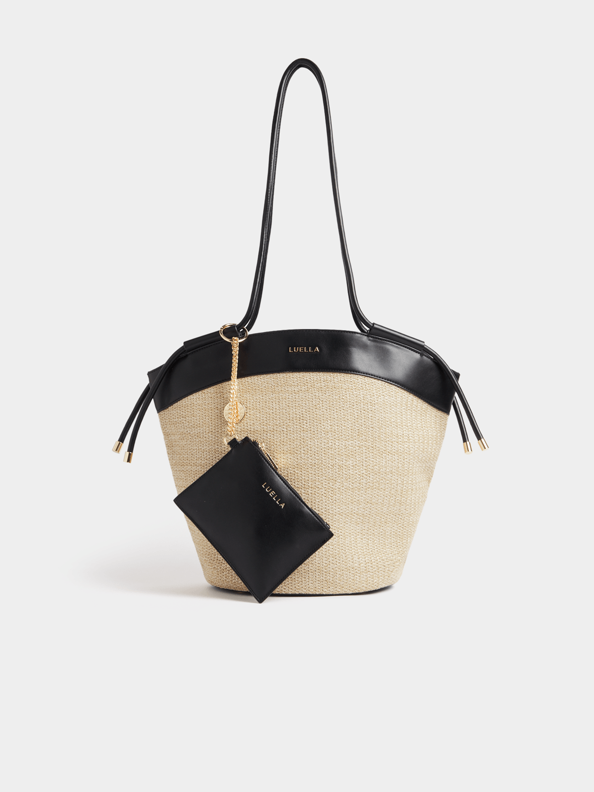 Luella Raffia Drawstring Basket Shopper Bag Luella Bellabags
