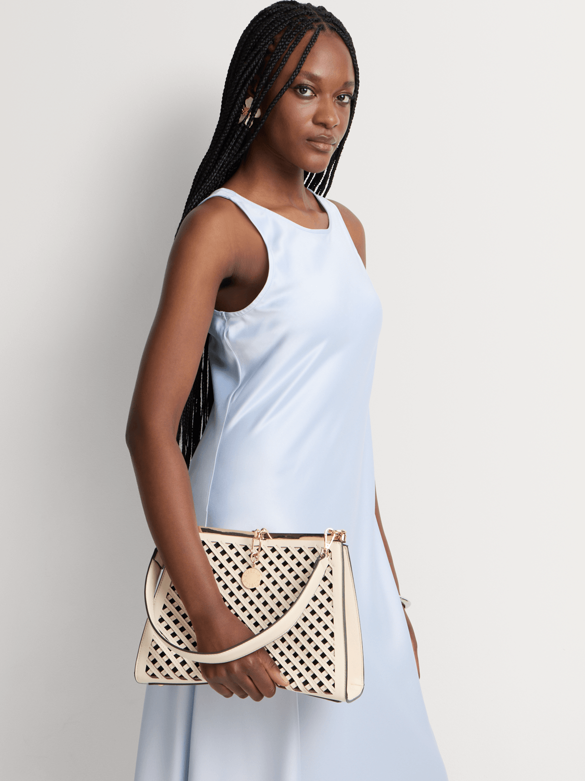 Luella Weave Cutout Medium Tote Bag Luella Bellabags