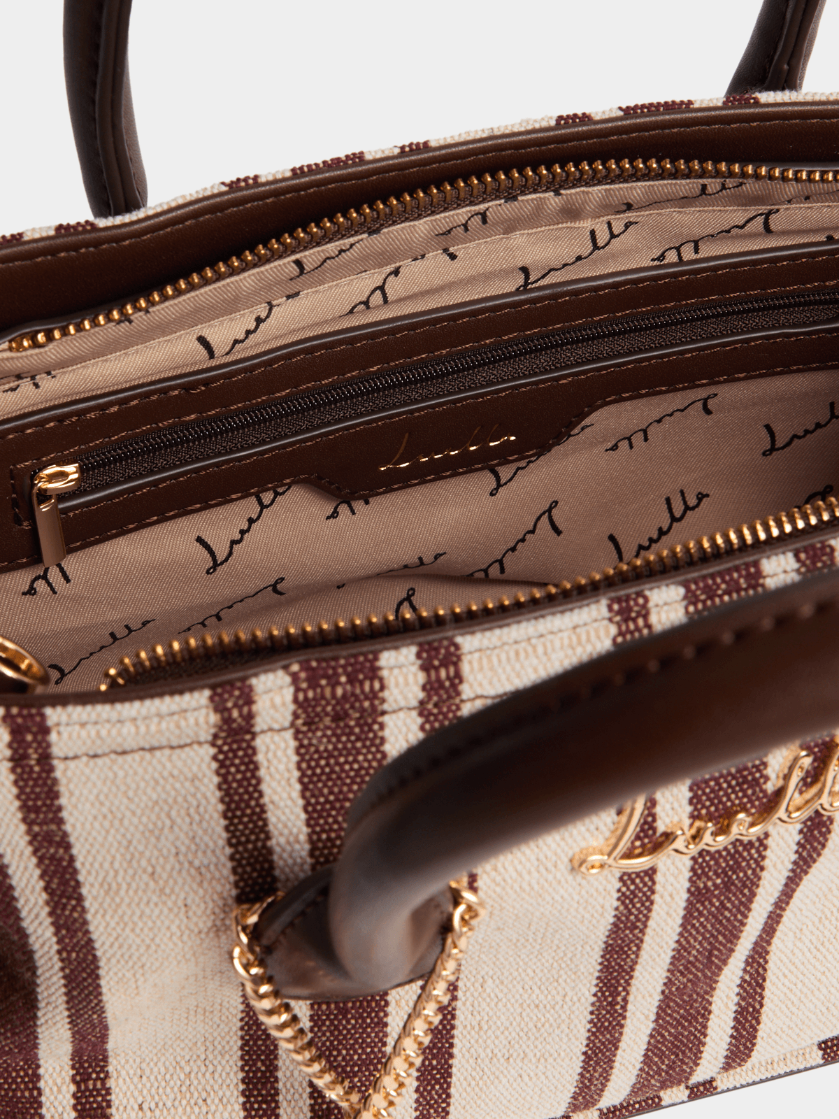 Luella Striped Canvas Shopper Bag Luella Bellabags