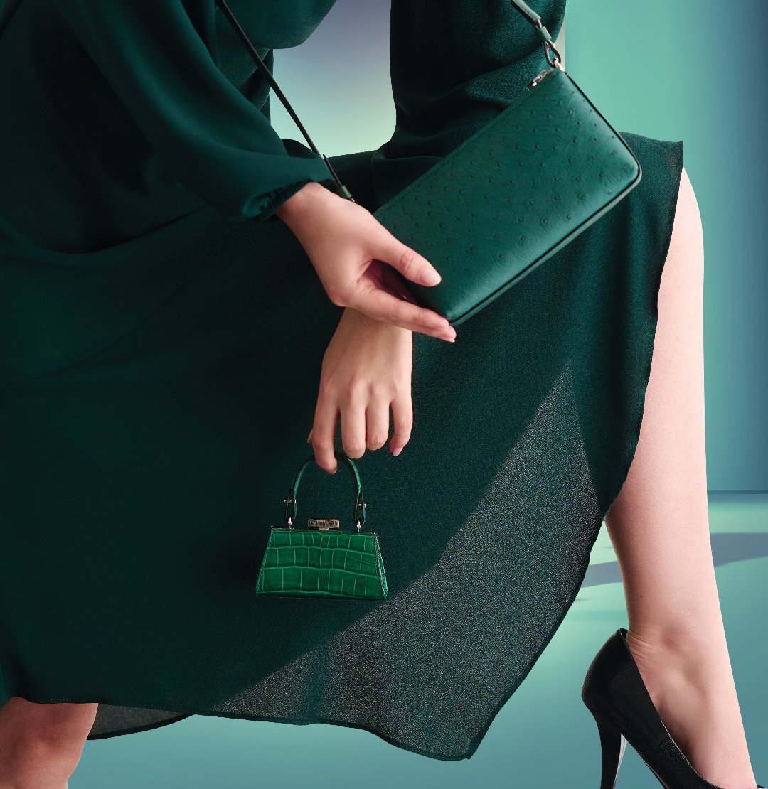 Black Los Angeles Ostrich Leather Purse Bellabags Bellabags