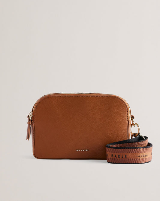 Women's Darcelo-Branded Webbing Leather Camera Bag Brn-Choc Ted Baker South Africa Bellabags