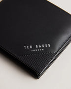 PRUGS: Embossed Corner Leather Bifold Coin Wall