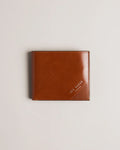 PRUGS: Embossed Corner Leather Bifold Coin Wall