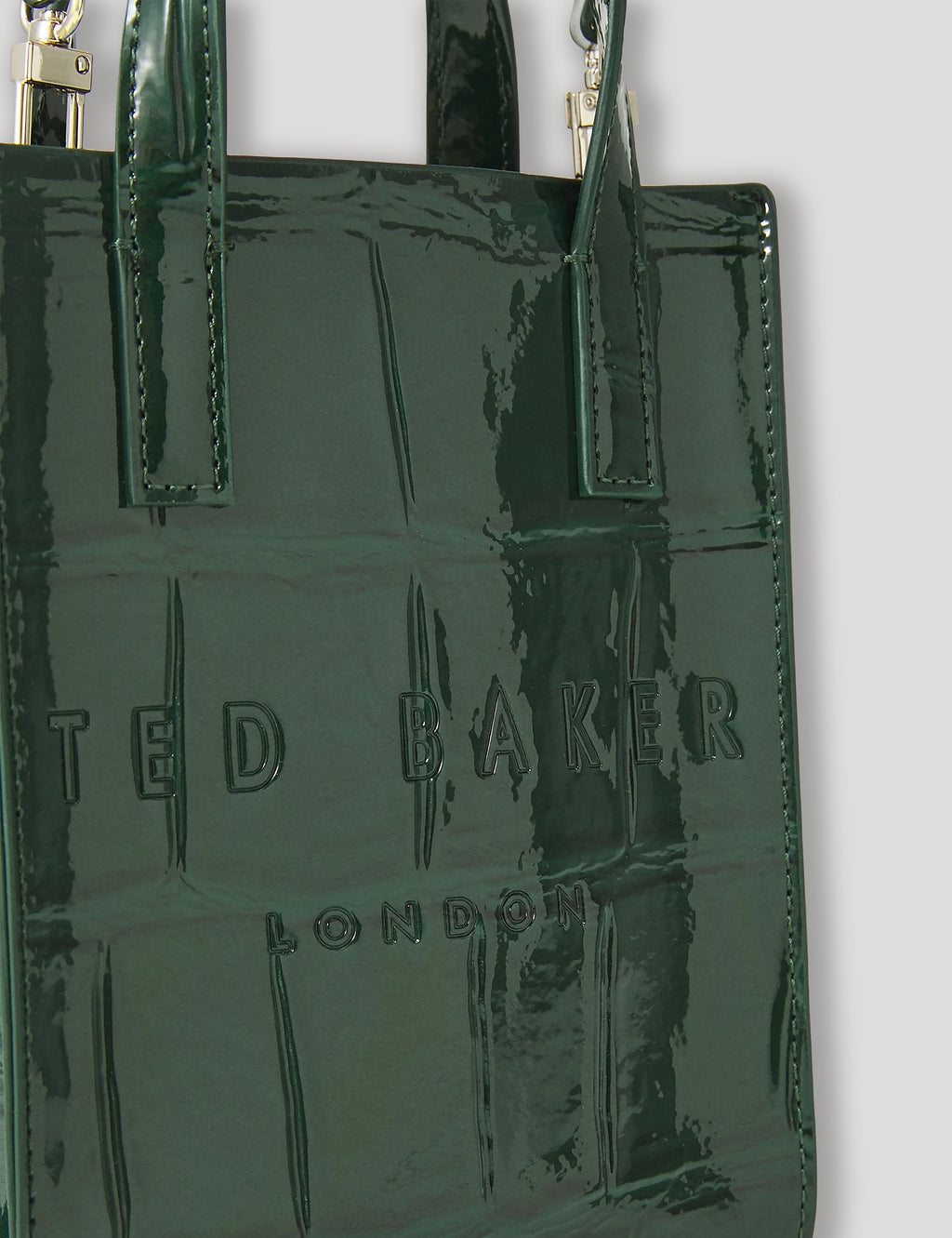 Women's GATOCON-Croc Effect Mini Icon Bag Mid-Green