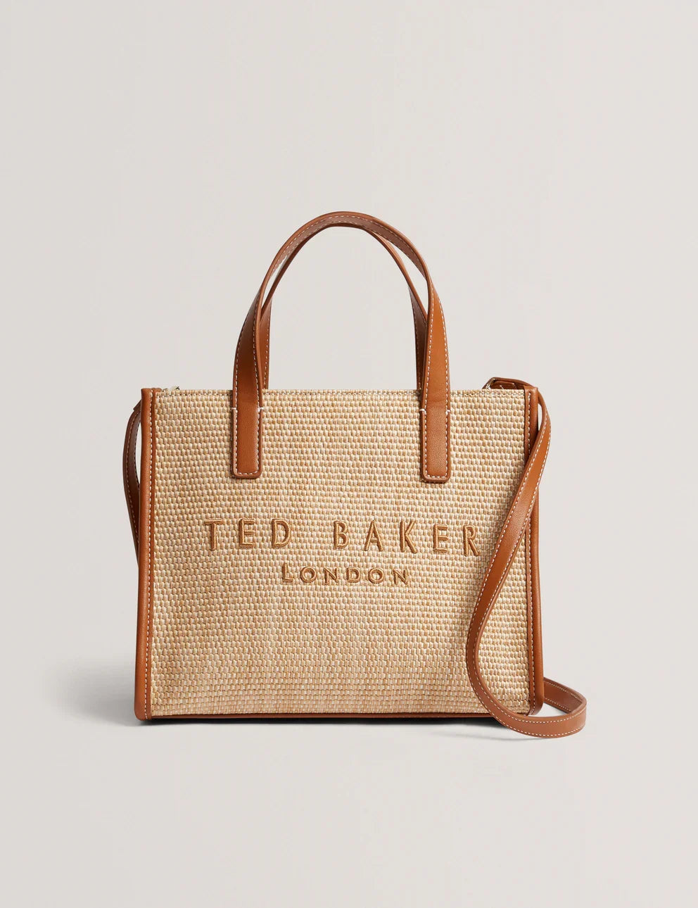 Women's PAOLINA-Faux Raffia Small Icon Bag