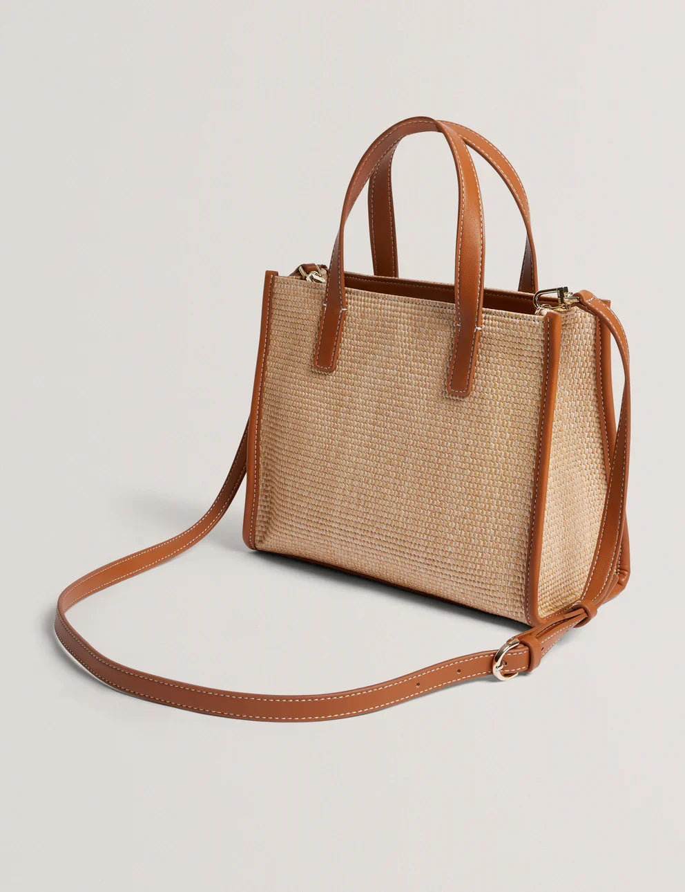 Women's PAOLINA-Faux Raffia Small Icon Bag