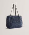 Women's Ashvi-Raffia Large Tote Bag Black Ted Baker South Africa Bellabags