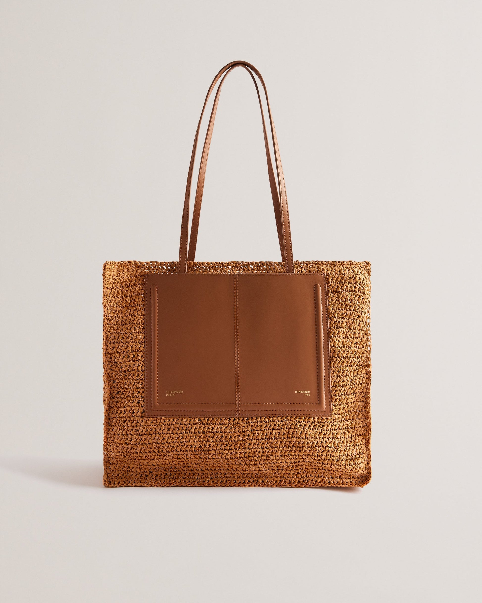 Women's Ashvi-Raffia Large Tote Bag Brown Ted Baker South Africa Bellabags