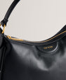 Women's Esiah-Webbing Slouchy Leather Hobo Bag Black Ted Baker South Africa Bellabags