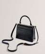Women's Aynaya-Croc Effect Top Handle Small Bag Black Ted Baker South Africa Bellabags