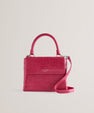 Women's Aynaya-Croc Effect Top Handle Small Bag Brt-Pink Ted Baker South Africa Bellabags