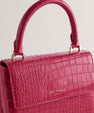 Women's Aynaya-Croc Effect Top Handle Small Bag Brt-Pink Ted Baker South Africa Bellabags