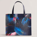 Women's FEAICON-Feather Print Extra Large Bag Navy
