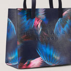Women's FEAICON-Feather Print Extra Large Bag Navy