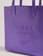 Women's CROCCON-Croc Effect Large Icon Bag