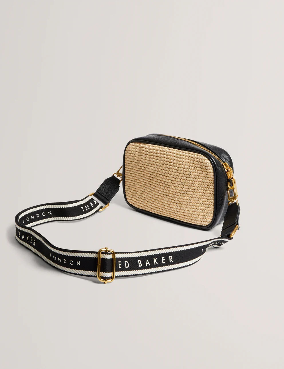 Women's BARDAS-Webbing Faux Raffia Crossbody Bag