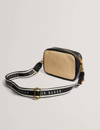 Women's BARDAS-Webbing Faux Raffia Crossbody Bag