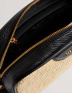 Women's BARDAS-Webbing Faux Raffia Crossbody Bag