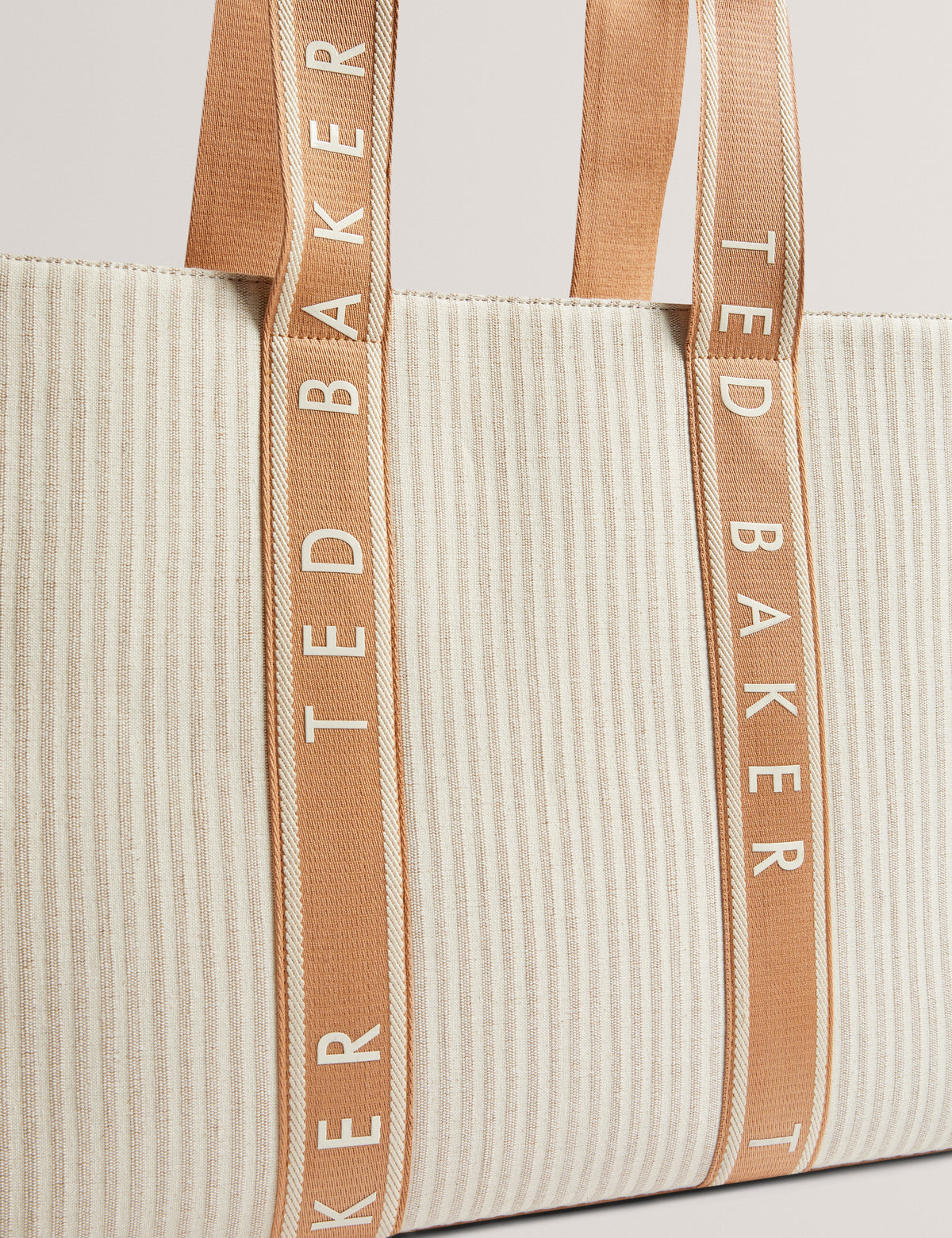 Women's HAYLLEE-Striped Canvas Large Icon Bag Camel
