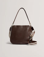 Women's WILLDA-Branded Webbing Leather Hobo Bag