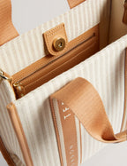 Women's HARLLEE-Striped Canvas Small Webbing