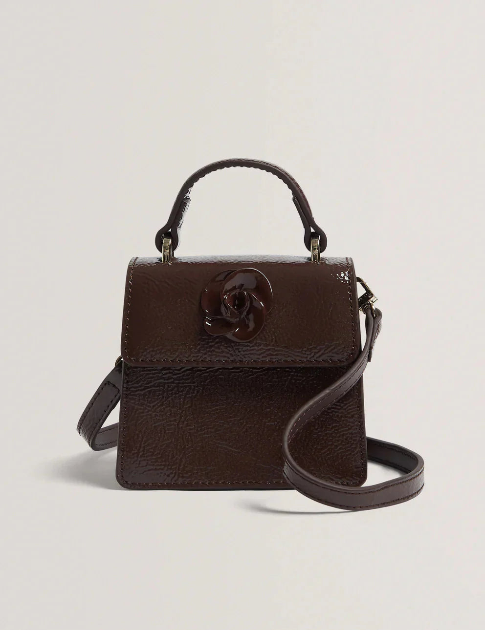 Women's ROUSET-Rose Detail Mini Leather Bag Ted Baker South Africa Bellabags