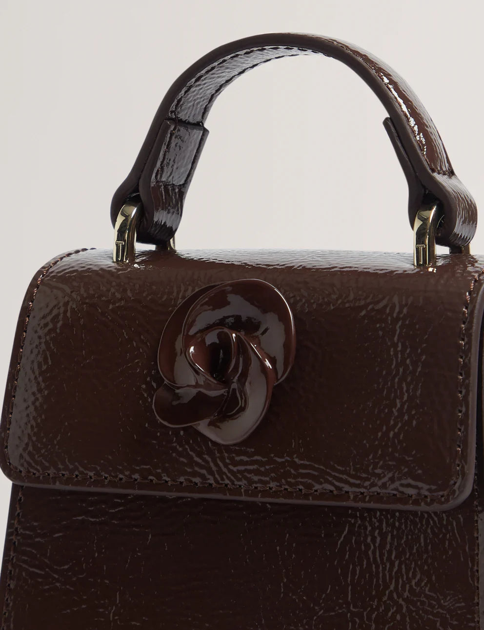Women's ROUSET-Rose Detail Mini Leather Bag