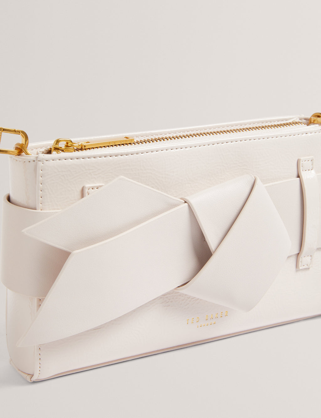 Women's JIMMAH-Soft PU Bow Clutch Bag Ivory