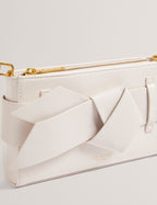 Women's JIMMAH-Soft PU Bow Clutch Bag Ivory