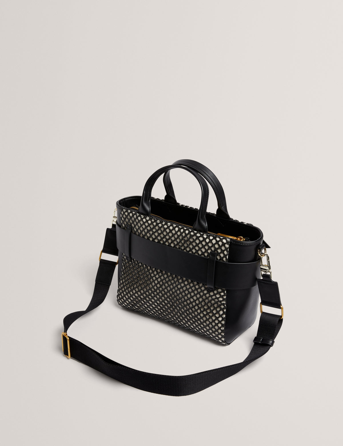 Women's JEESA-Soft PU Bow Canvas Mini Tote Bag