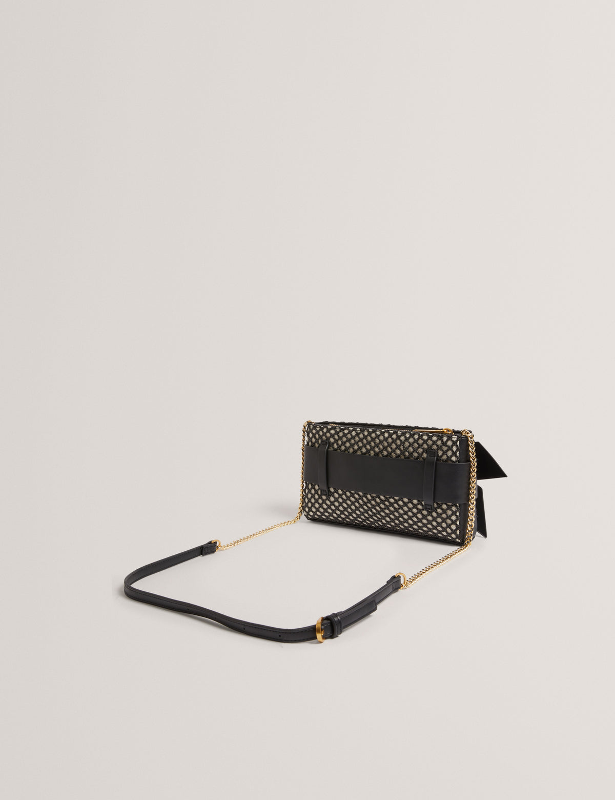 Women's JEESIE-Soft PU Bow Canvas Clutch Bag