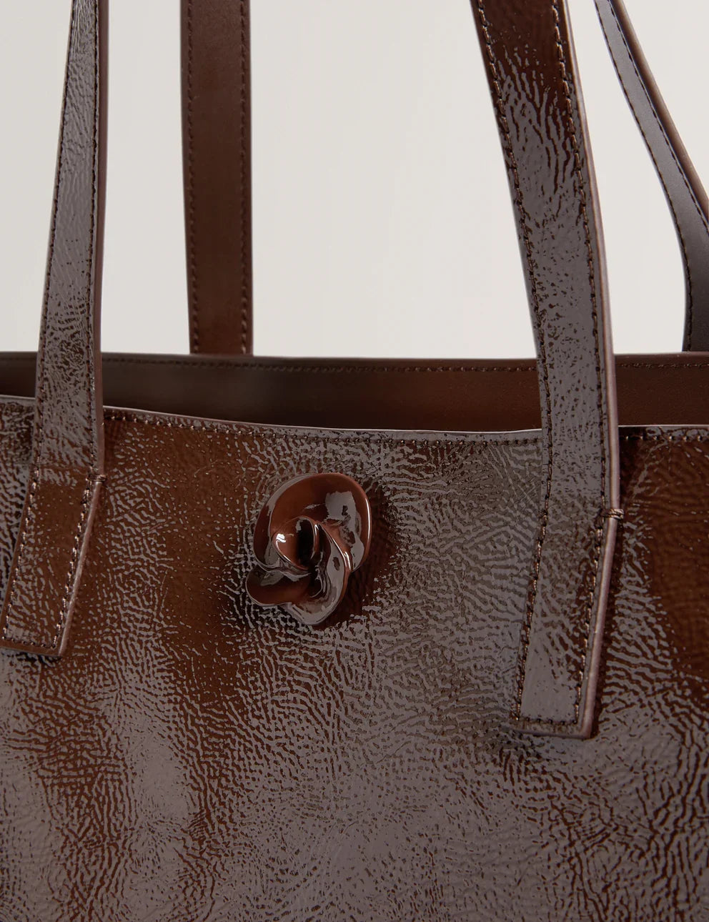 Women's ROUSAH-Rose Detail Tote Leather Bag