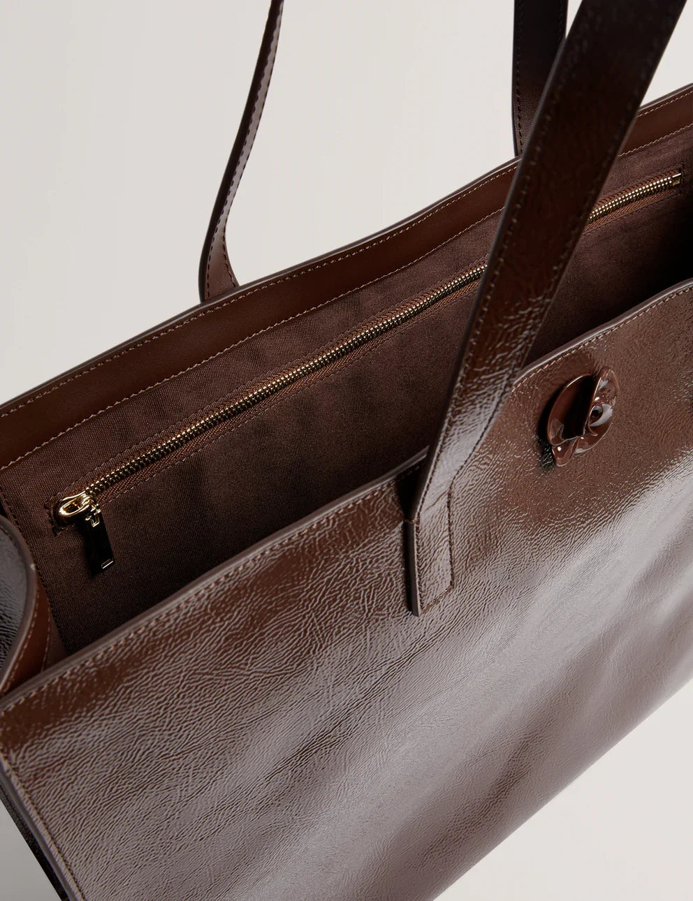Women's ROUSAH-Rose Detail Tote Leather Bag