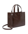 Women's ROUSETA-Rose Detail Midi Leather Bag Brn-Choc Ted Baker South Africa Bellabags