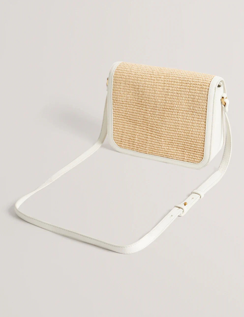 Women's KKASSIA-Twist Lock Large Raffia Crossbody Bag