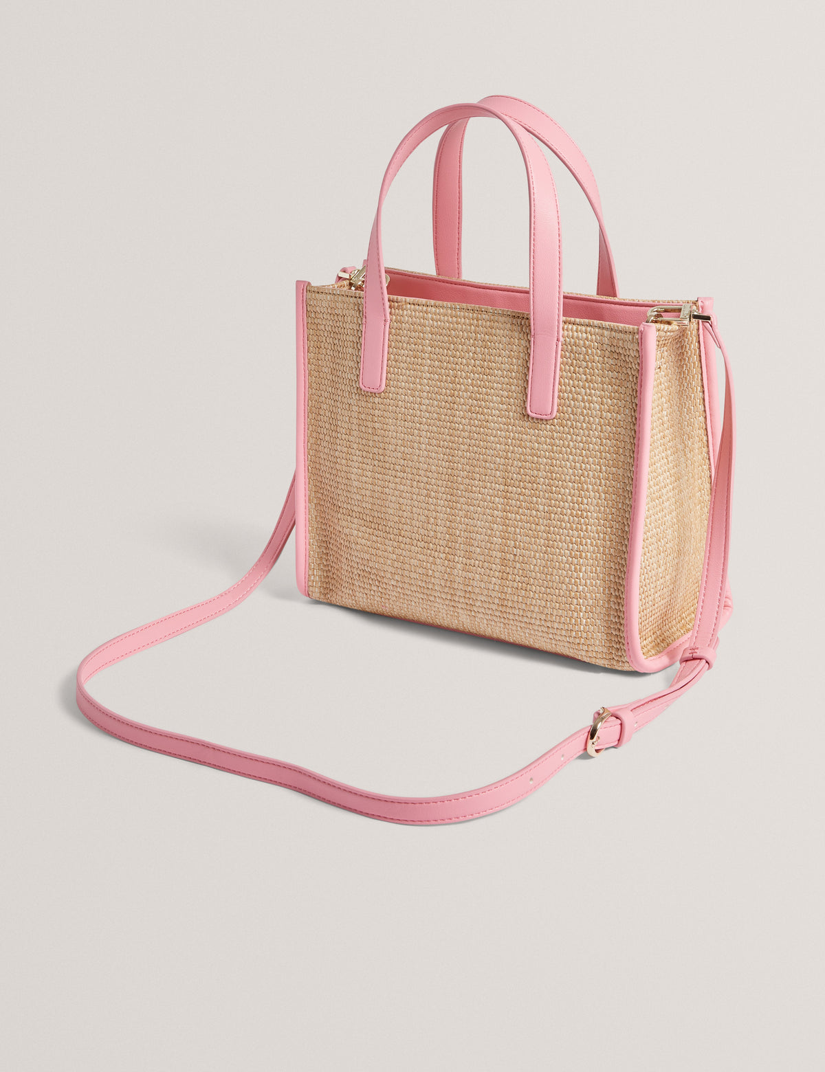 Women's FLAWERR-Faux Raffia Embroidered Icon Bag