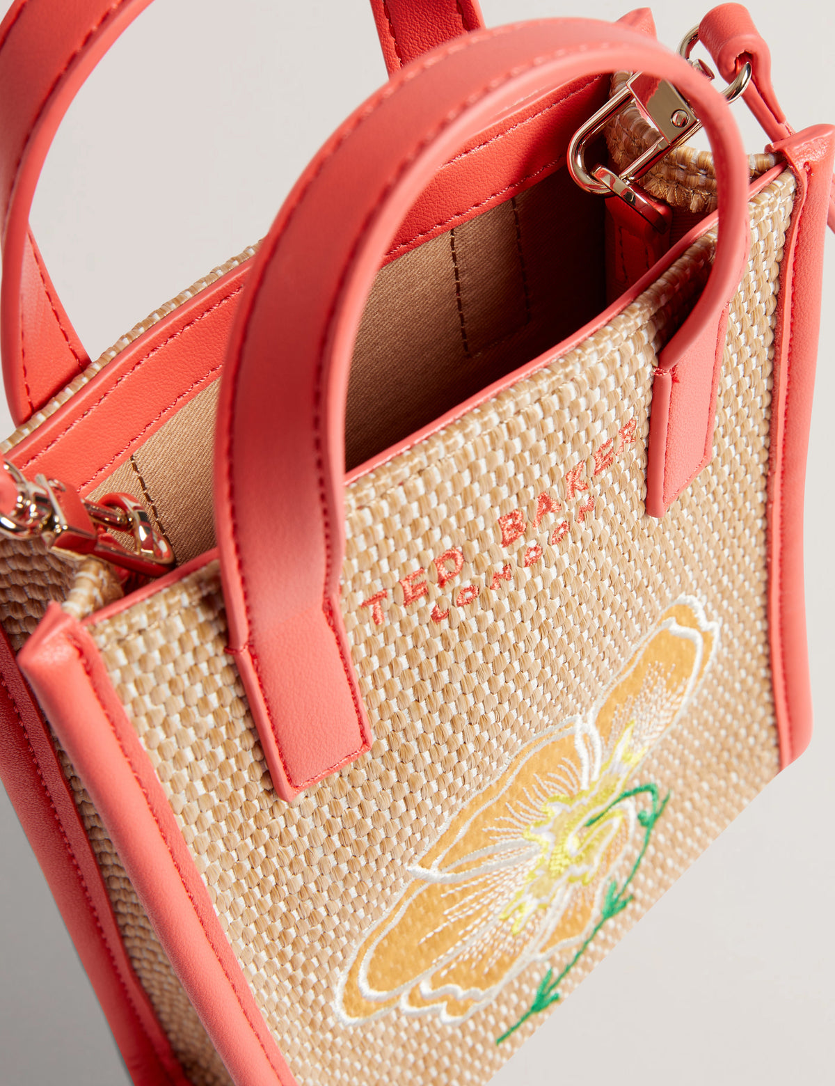 Women's FLOWENA-Faux Raffia Embroidered Nano