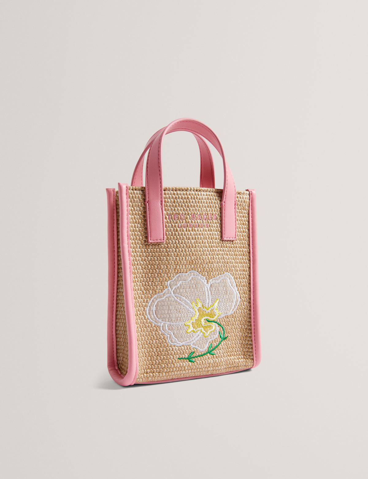 Women's FLOWENA-Faux Raffia Embroidered Nano Bag